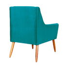 Poltrona Ariane Luxo Suede Cores - Ds Estofados - Azul Turque