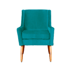 Poltrona Ariane Luxo Suede Cores - Ds Estofados - Azul Turque