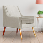 Poltrona Ariane Luxo Suede Cores - Ds Estofados - Bege