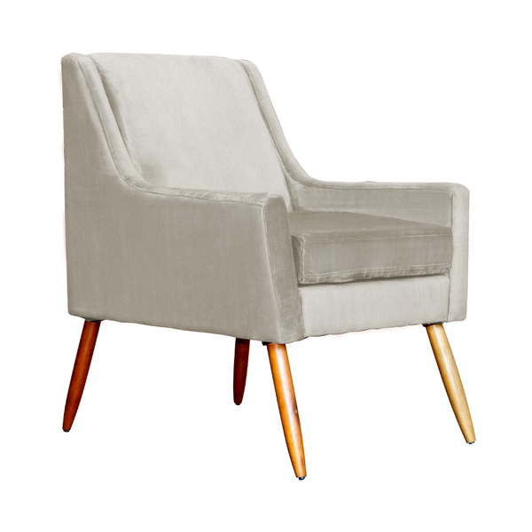 Poltrona Ariane Luxo Suede Cores - Ds Estofados - Bege