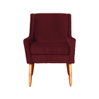 Poltrona Ariane Luxo Suede Cores - Ds Estofados - Bordô