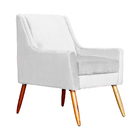 Poltrona Ariane Luxo Suede Cores - Ds Estofados - Branco