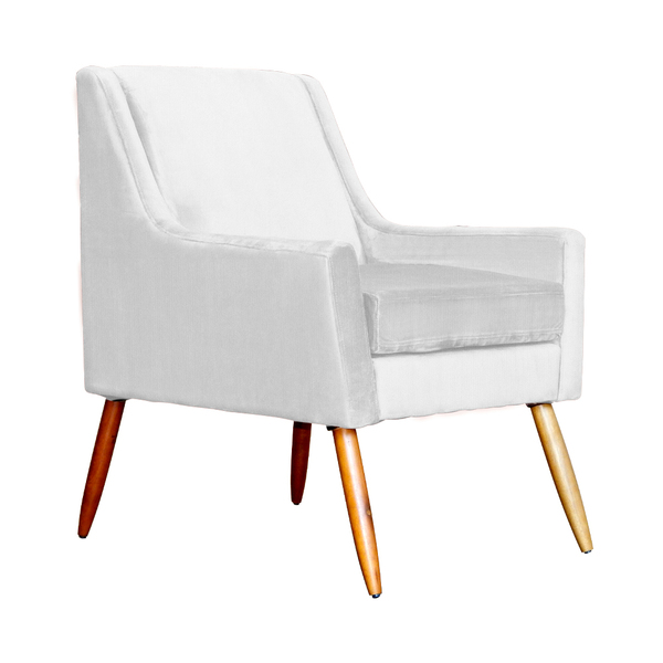 Poltrona Ariane Luxo Suede Cores - Ds Estofados - Branco