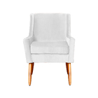 Poltrona Ariane Luxo Suede Cores - Ds Estofados - Branco