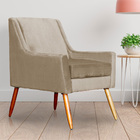 Poltrona Ariane Luxo Suede Cores - Ds Estofados - Capuccino