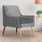 Poltrona Ariane Luxo Suede Cores - Ds Estofados - Cinza