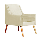 Poltrona Ariane Luxo Suede Cores - Ds Estofados - Marfim