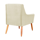 Poltrona Ariane Luxo Suede Cores - Ds Estofados - Marfim