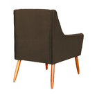 Poltrona Ariane Luxo Suede Cores - Ds Estofados - Marrom