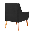 Poltrona Ariane Luxo Suede Cores - Ds Estofados - Preto