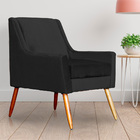 Poltrona Ariane Luxo Suede Cores - Ds Estofados - Preto