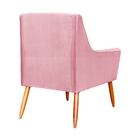 Poltrona Ariane Luxo Suede Cores - Ds Estofados - Rosa