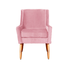 Poltrona Ariane Luxo Suede Cores - Ds Estofados - Rosa