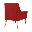 Poltrona Ariane Luxo Suede Cores - Ds Estofados - Vermelho