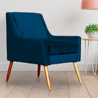 Poltrona Ariane Requinte Veludo Cores - Ds Estofados - Azul M