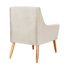 Poltrona Ariane Requinte Veludo Cores - Ds Estofados - Bege