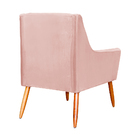 Poltrona Ariane Requinte Veludo Cores - Ds Estofados - Rosa