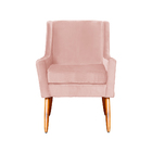 Poltrona Ariane Requinte Veludo Cores - Ds Estofados - Rosa