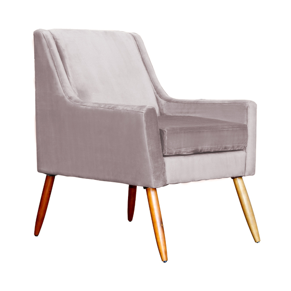 Poltrona Ariane Requinte Veludo Cores - Ds Estofados - Rosê