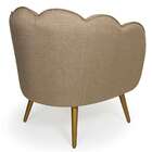 Poltrona Ariel Linho Bege E Dourada