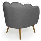 Poltrona Ariel Linho Cinza E Dourada