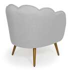 Poltrona Ariel Linho Creme E Dourada