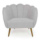 Poltrona Ariel Linho Creme E Dourada