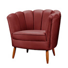 Poltrona Ariel Petala Decorativa Com Pés De Madeira Star Conf