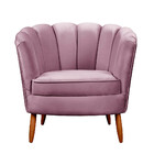 Poltrona Ariel Petala Decorativa Com Pés De Madeira Star Conf