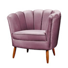 Poltrona Ariel Petala Decorativa Com Pés De Madeira Star Conf