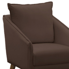 Poltrona Arizona Veludo Pés Trapézio Castanho - D'rossi - Mar