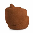 Poltrona Aro Giratória Bouclê 85cm X 71cm X 91cm Terracota