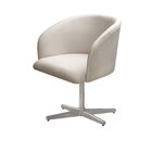Poltrona Atenas Base Giratória De Alumínio Sala De Estar Bege