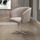 Poltrona Atenas Base Giratória De Alumínio Sala De Estar Cinz