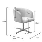 Poltrona Atenas Base Giratória De Alumínio Sala De Estar Rosa