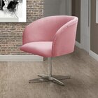 Poltrona Atenas Base Giratória De Alumínio Sala De Estar Rose