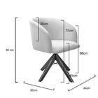 Poltrona Atenas Base Giratória De Madeira Sala Bege Claro