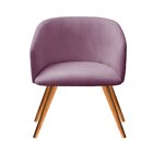 Poltrona Atenas Pé Palito Decorativa Para Sala De Estar Roxo