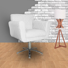 Poltrona Atenas Pés Giratório Metal Suede Escolha Sua Cor - W