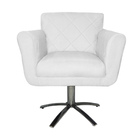 Poltrona Atenas Pés Giratório Metal Suede Escolha Sua Cor - W