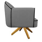 Poltrona Athena Base Giratória Madeira Corano  - Amarena Móve