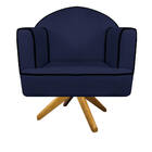 Poltrona Athena Base Giratória Madeira Corano  - Amarena Móve