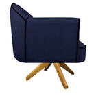 Poltrona Athena Base Giratória Madeira Corano  - Doce Sonho M