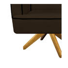 Poltrona Athena Base Giratória Madeira Corano  - Doce Sonho M