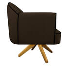 Poltrona Athena Base Giratória Madeira Corano  - Doce Sonho M