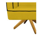 Poltrona Athena Base Giratória Madeira Corano  - Doce Sonho M