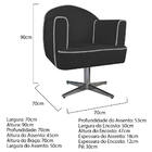 Poltrona Athena Base Giratória Metal Corano  - Doce Sonho Móv