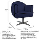 Poltrona Athena Base Giratória Metal Corano  - Doce Sonho Móv