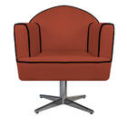 Poltrona Athena Base Giratória Metal Suede  - Doce Sonho Móve