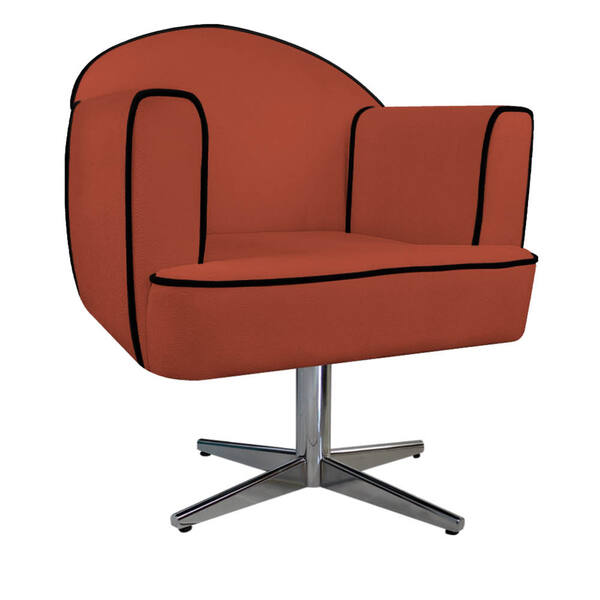 Poltrona Athena Base Giratória Metal Suede  - Doce Sonho Móve